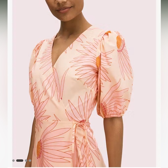 Kate Spade Falling Flower Wrap Dress - Picture 3 of 12